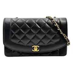 CHANEL シャネル ダイアナ ショルダーバッグ ラムスキン ブラックのサムネイル