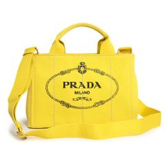 プラダ カナパ トートバッグ イエロー PRADA - メルカリ