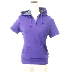 ナイキゴルフ NIKE GOLF ドライフィット フード パーカー 半袖 トップス Mサイズ 紫 パープル ■YHS4のサムネイル