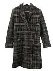 ディーゼル DIESEL チェック コート S グレー系 ブラック 黒 アウター ウール ニット 上着のサムネイル