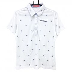 超美品】ラッセルノ 半袖ハイネックシャツ 白×黒 メッシュ生地 ハーフ