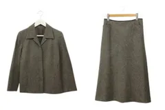 バーバリー ロンドン BURBERRY LONDON セットアップ ジャケット 40 スカート ツイード ウール混 グレー系 上下セットのサムネイル
