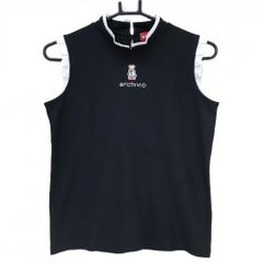 超美品】アルチビオ ノースリーブハイネックシャツ 白 ロゴレッド