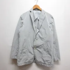 グリーンレーベルリラクシング ユナイテッドアローズ green label relaxing テーラード ジャケット 48 ライトグレー ポリエステル
