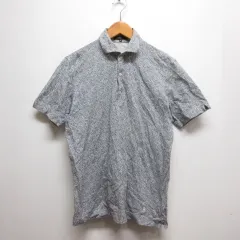 マッキントッシュ ロンドン MACKINTOSH LONDON 半袖 ポロシャツ カットソー リバティ柄 M 白×ネイビー 小花柄 日本製のサムネイル