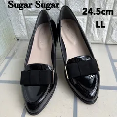 【極美品】Sugar Sugar リボンローヒールパンプス エナメル LLサイズ フォーマル 通勤のサムネイル