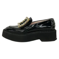 RogerVivier(ロジェヴィヴィエ) ローファー 36 1/2 レディース - 黒×クリア ビジュー レザーのサムネイル