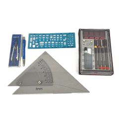 STAEDTLER 製図用定規セット 500mm直定規 三角定規 雲形定規 - メルカリ