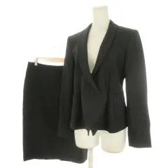 ジョルジオアルマーニ GIORGIO ARMANI セットアップ スーツ ジャケット スカート 黒 ブラック ショールカラー 長袖 タイト /CK1 ■GY50のサムネイル