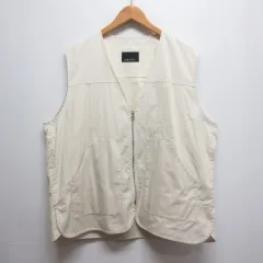 グリーンレーベルリラクシング ユナイテッドアローズ green label relaxing 美品 オーバーサイズ ジップ ベスト L アイボリー 裏地付きのサムネイル