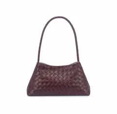 バーガンディ メッシュ ショルダーバッグ HOBO BAGのサムネイル