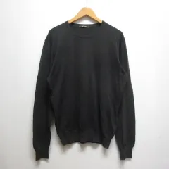 コムサメン COMME CA MEN クルーネック コットン サマーニット カットソー セーター L チャコールグレー 薄手のサムネイル