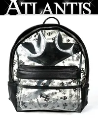 【在庫処分大セール】 CHROME HEARTS 新宿店 クロムハーツ 美品 インボイス付き BACK TO SCHOOLPVC バックパック メンズ レザー シルバー SV925 黒 30112のサムネイル