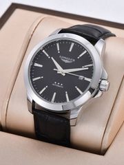 LONGLUX 高級自動巻き時計 ブラック文字盤 工具付 オマージュ時計 