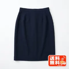 ひざ丈タイトスカート ネイビー 無地 13AR73 ビジネス THE SUIT COMPANY風のサムネイル