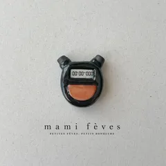 フェーヴ　ストップウォッチ　正午から14時まで　フランス　フェーブ　ミニチュア陶器　m-0739