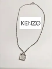KENZO ケンゾー ネックレス 薔薇 バラモチーフ クリア シルバーカラー メッキのサムネイル