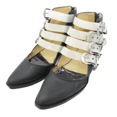 TOGA トーガ PULLA プルラ 4連バックル ウエスタン ショートブーツ ブラック系 クリア系 40【中古】のサムネイル