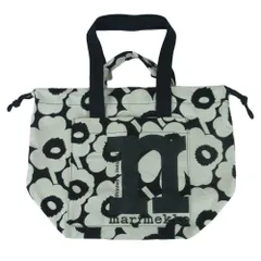 marimekko マリメッコ Mono City Tote Unikko トート バッグ オフホワイト系 ブラック系【中古】