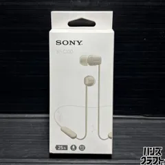 ▼【未使用】SONY WI-C100 ワイヤレスステレオヘッドセット　ベージュ ソニー