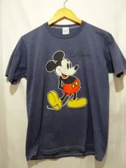 Velva Sheen ベルバシーン USA製 ビンテージ ミッキーマウス プリントTシャツ シングルステッチ サイズM ネイビーグレー系 メンズ トップのサムネイル
