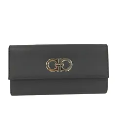 Salvatore Ferragamo 二つ折り 長財布 レザー ブラックのサムネイル