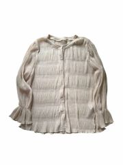 未使用品 LOUNIE♥襟付き半袖カーディガン ブラック 38 2025春夏 