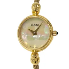 GUCCI バングルウォッチ レディース 腕時計 SS クオーツ GP ゴールド ホワイトシェル文字盤 2700.2.Lのサムネイル