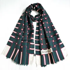 Yves Saint Laurent 編み目モチーフ ヴィンテージ シルクストールのサムネイル