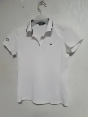 レディース Callaway キャロウェイ ゴルフ 半袖 カラーTシャツ 白のサムネイル