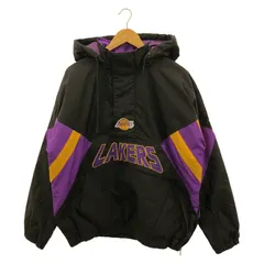 【中古】STARTER NBA LAKERS スターター レイカーズ ナイロンパーカー L ブラック パープル[66]のサムネイル