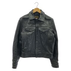 VANSON A-2 レザージャケット トラッカー ブラック 38 襟付き - メルカリ