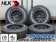 在庫有 即納 4本セット!! デリカD5 RAV4 アドベンチャー オフパケ  16インチタイヤホイール TOYO OPENCOUNTRY RT 235/70R16 ホワイトレター 純正車高 ブラック 7.5J+35 114.3 オフロードのサムネイル