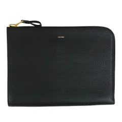 TOM FORD トムフォード HO355 LCL213G ソフトグレインレザー セカンド クラッチ バッグ ブラック系【中古】のサムネイル