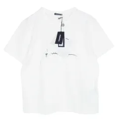 ANN DEMEULEMEESTER アンドゥムルメステール 2201-W-JE43-228-001 Logo Tee ロゴプリント クルーネック 半袖 Tシャツ カットソー ホワイト系 L【極上美品】【中古】のサムネイル