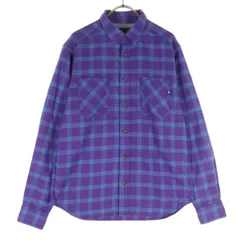美品 MARMOT マーモット チェック柄 長袖 シャツ L パープル メンズ 古着のサムネイル