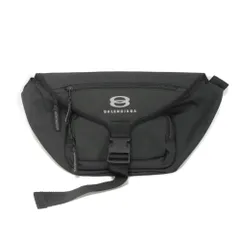 BALENCIAGA バレンシアガ ユニティ ラージ ベルトバッグ スポーツアイコン ナイロン ショルダーバッグ 美品 ロゴ ステッチ ブラック ボディバッグ 792072 2AA5S 1000のサムネイル