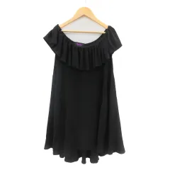 ローズバッド ROSE BUD ワンピース ミニ丈 半袖 F 黒 ブラック /YK46 のサムネイル