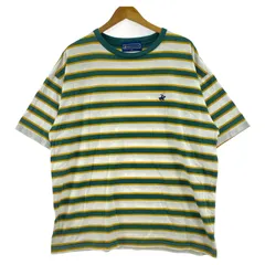 BEVERLY HILLS POLO CLUB ビバリーヒルズポロクラブ ボーダー半袖Ｔシャツ sizeM/グリーン×ホワイト×イエローのサムネイル
