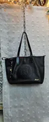 METROCITY トートバッグ 黒 M ロゴ エンボスのサムネイル