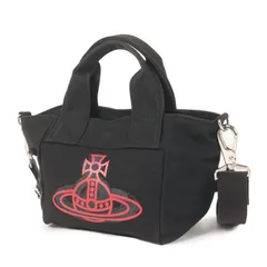 vivienne westwood ヴィヴィアン ウエストウッド バッグ ブラック 黒 | 2WAY ORB キャンバス ショルダーバッグ | ブランド カバン【中古】のサムネイル