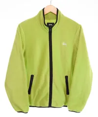 ステューシー STUSSY Full Zip Fleece Jacket フルジップ フリースジャケット ロゴ刺繍 ライム M ジャケット グリーン Mサイズ 103MT-4747のサムネイル