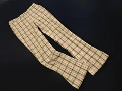 ZARA ザラ チェック フレア パンツ sizeL/ライトベージュ ■◇ レディース