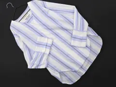 自由区 ストライプ ブラウス シャツ size38/ライトブルーx白 ■◇ レディースのサムネイル