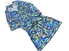 BCBG MAXAZRIA ビーシービージーマックスアズリア 総柄 ドット ウエストリボン ワンピース sizeS/紺 ■◇ レディースのサムネイル