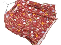 BUONA GIORNATA ボナジョルナータ 花柄 ベルスリーブ ブラウス シャツ size9/ボルドー ■◇ レディースのサムネイル