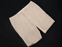 nano universe ナノユニバース ストライプ ハーフ パンツ sizeM/白ｘベージュ ■◆ メンズのサムネイル
