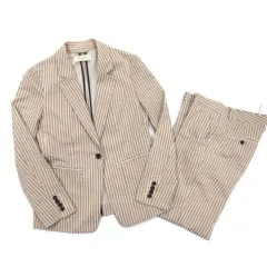 ポールスミス PAUL SMITH シアサッカー スーツ 上下 セットアップ ストライプ ジャケット パンツ ベージュ 40のサムネイル
