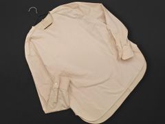 CYCLAS ハーフスリーブブラウス バックジップ ベージュ ストレッチ 