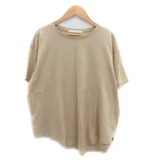 カリテ qualite Tシャツ カットソー ラウンドネック 半袖 無地 麻 リネン混 F ベージュ /HO2のサムネイル